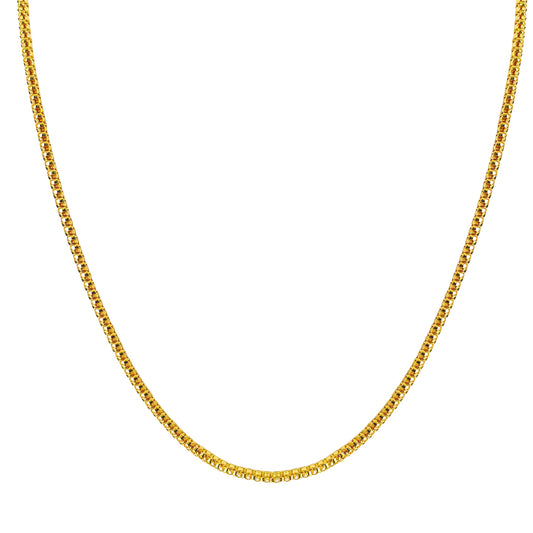 One Gram Micro Gold Plated 24inches Chain Design for Women and Girls | 8 Pidi