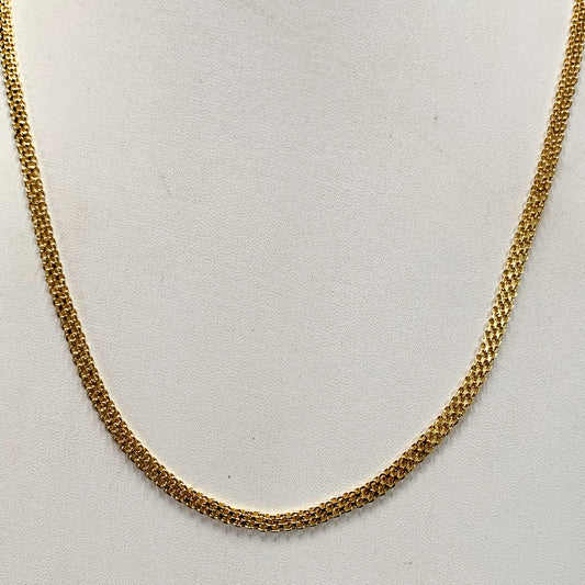 one gram gold plated bismark link chain