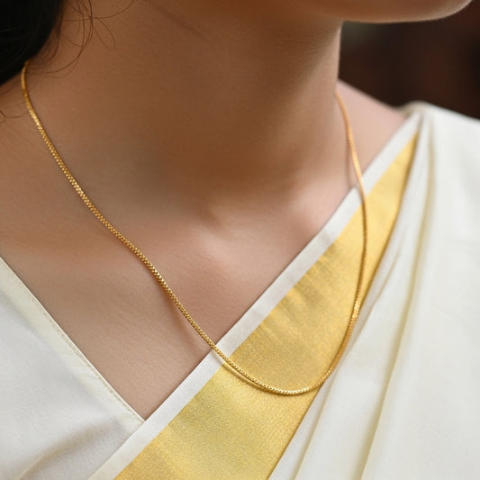 Micro gold-plated chain necklace – elegant and durable unisex jewelry for men and women