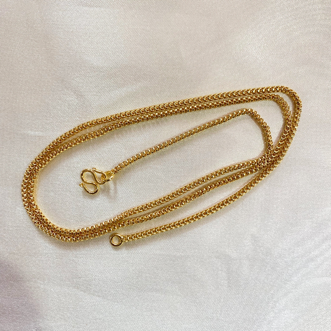 One Gram Micro Gold Plated 24inches Chain Design for Women and Girls | 8 Pidi