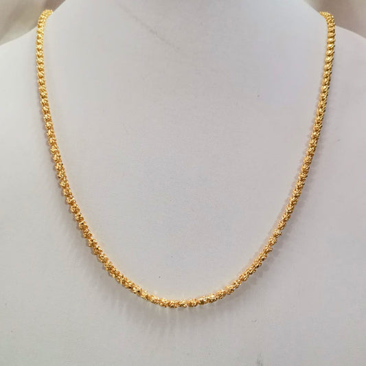 Women’s and girls’ 24-inch one gram micro gold chain – classic Indian design perfect for ethnic outfits