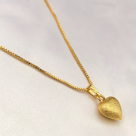 Gold-Plated Heart Pendant Necklace | Minimal Everyday Jewellery for Women & Girls