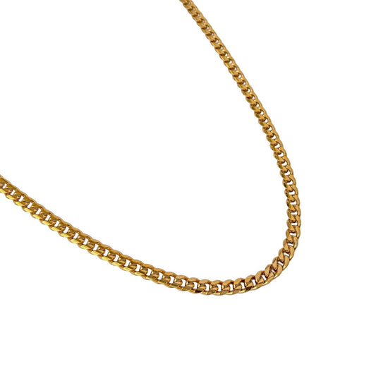 Men's Gold Plated Curb Chain Necklace – Classic Cuban Link