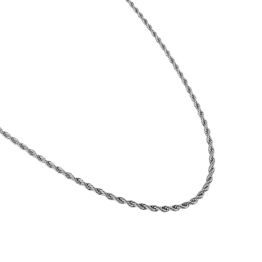 Men’s Rope Chain Necklace in Silver-Tone – Fashion Jewelry for All Occasions
