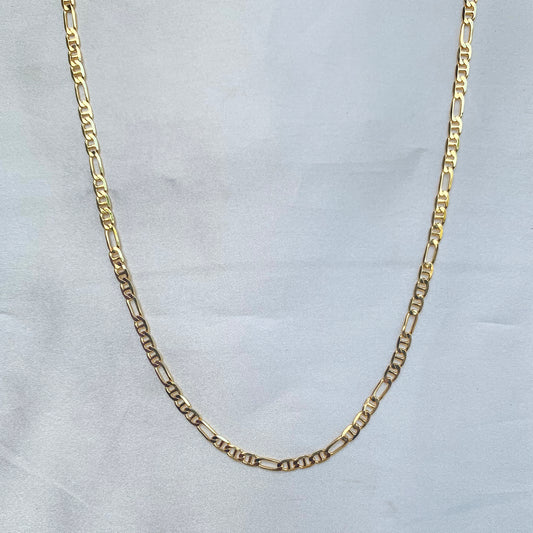 Micro gold plated figaro chain