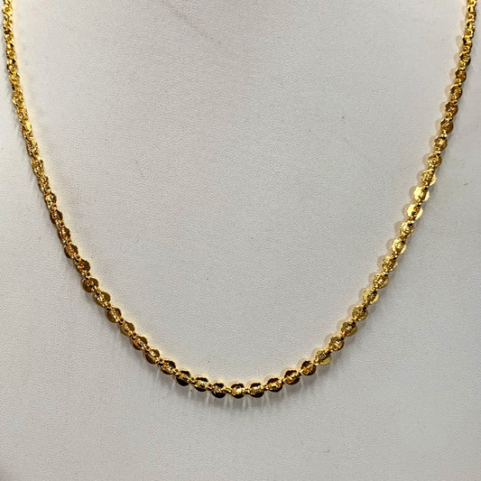 puff marine link micro gold-plated chain