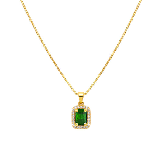 22K Gold Plated AD Pendant Necklace for Women – Nice Box Chain | Anti-Tarnish