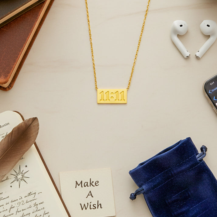11:11 Angel Number Gold Plated Pendant Necklace – Zytoon