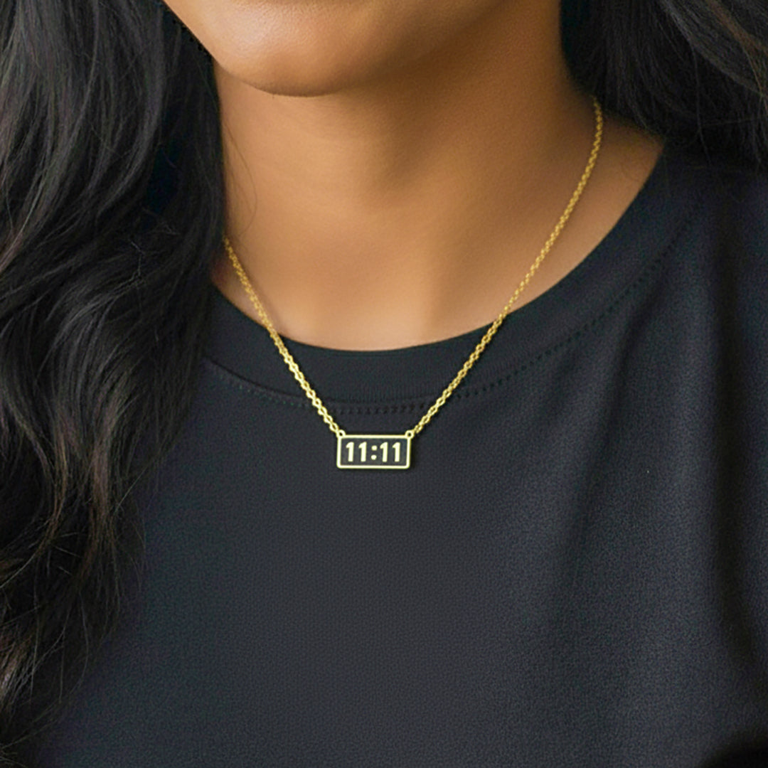 11:11 Angel Number Gold Plated Pendant Necklace – Zytoon