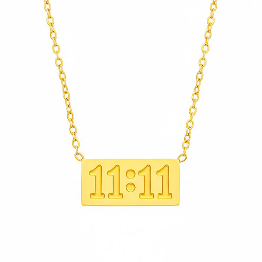 11:11 Angel Number Gold Plated Pendant Necklace – Zytoon