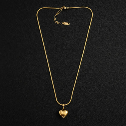18K Gold Plated Dainty Heart Pendant Necklace for Women & Girls