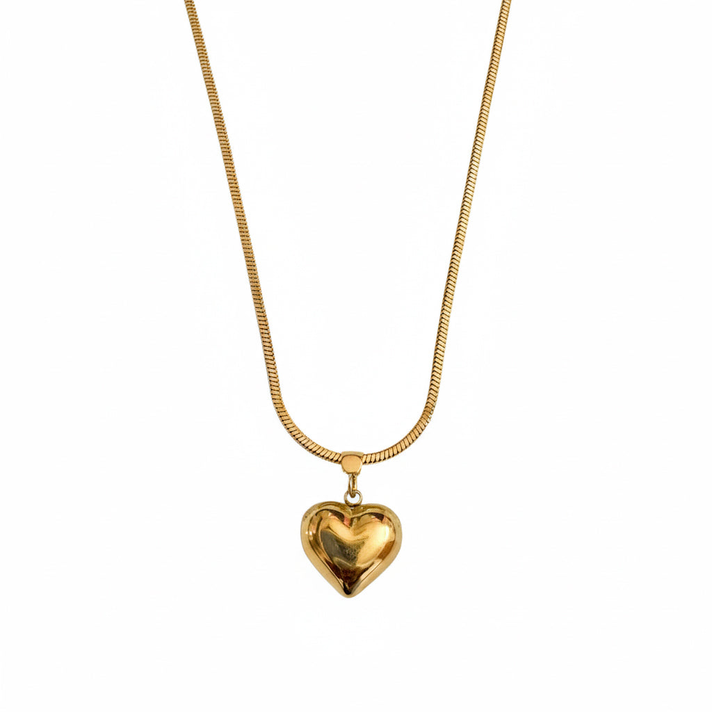 18K Gold Plated Dainty Heart Pendant Necklace for Women & Girls