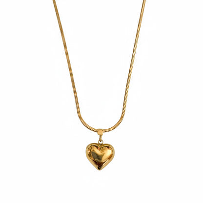 18K Gold Plated Dainty Heart Pendant Necklace for Women & Girls