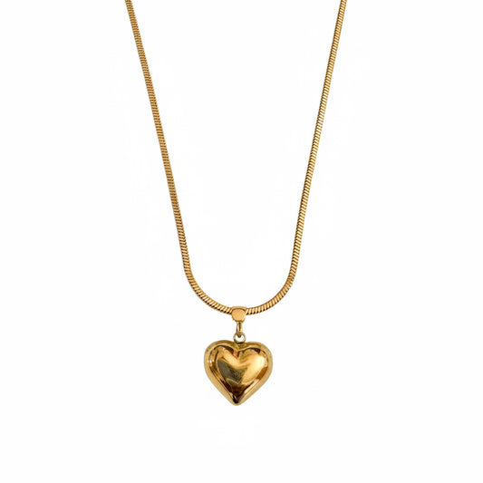 18K Gold Plated Dainty Heart Pendant Necklace for Women & Girls