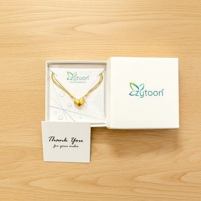 Magnetic Heart Lock Necklace – 18K Premium Gold Plated | Anti Tarnish