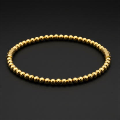 Minimalist 18K Gold Plated Beaded Kada Bracelet – Zytoon