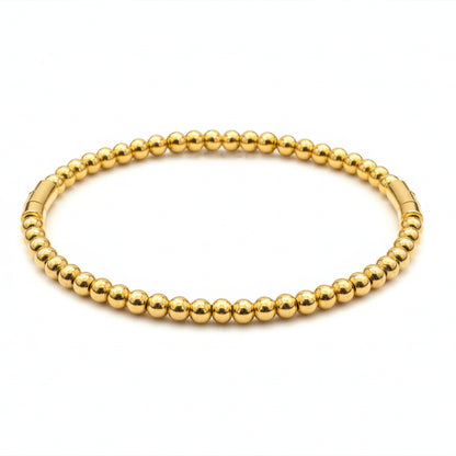 Minimalist 18K Gold Plated Beaded Kada Bracelet – Zytoon