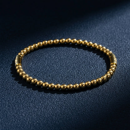 Minimalist 18K Gold Plated Beaded Kada Bracelet – Zytoon