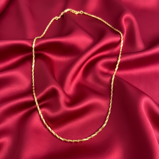 22K Gold Plated Designer Link Chain Necklace 24 Inch for Women & Girls | Elegant Daily Wear Gold Jewellery