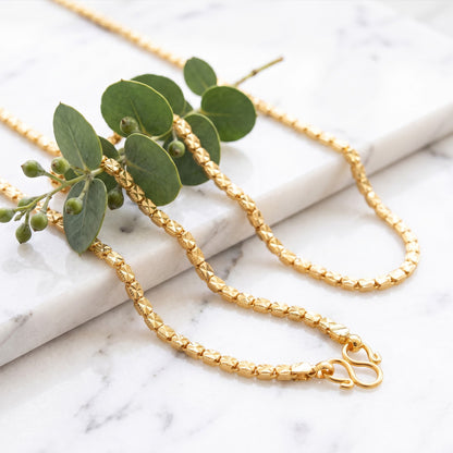 One Gram Micro Gold Plated 24inches Chain Design for Women and Girls | Jeyanthi X | 8 Pidi