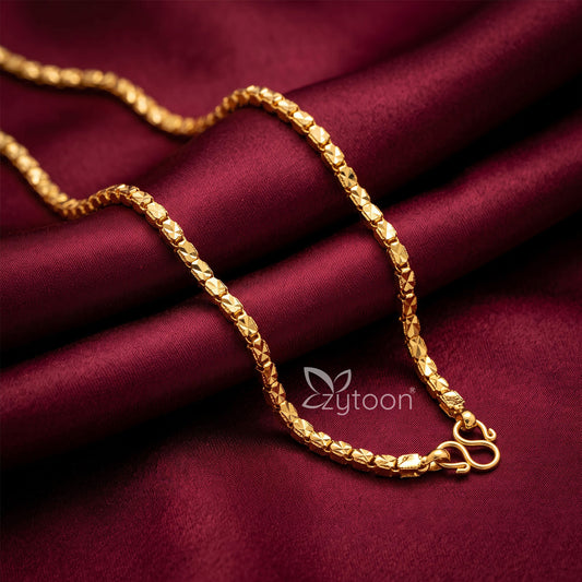 One Gram Micro Gold Plated 24inches Chain Design for Women and Girls | Jeyanthi X | 8 Pidi