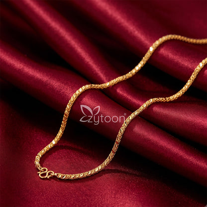 One Gram Micro Gold Plated 24inches Chain Design for Women and Girls | Modern Cut | 8 Pidi (Copy)