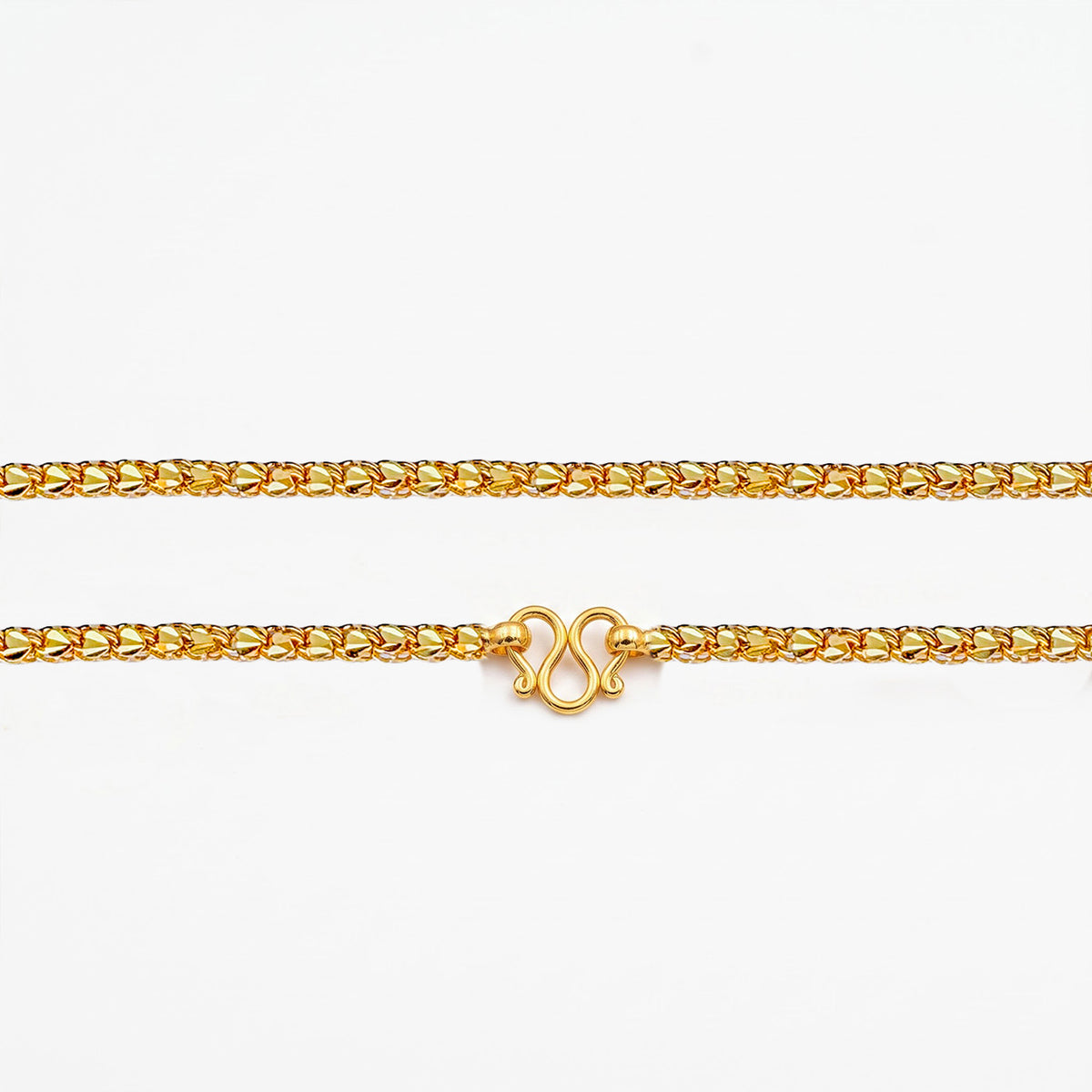 One Gram Micro Gold Plated 24inches Chain Design for Women and Girls | Heart  Cut | 8 Pidi