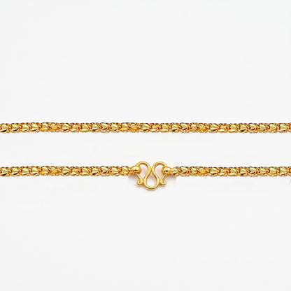 One Gram Micro Gold Plated 24inches Chain Design for Women and Girls | Heart  Cut | 8 Pidi