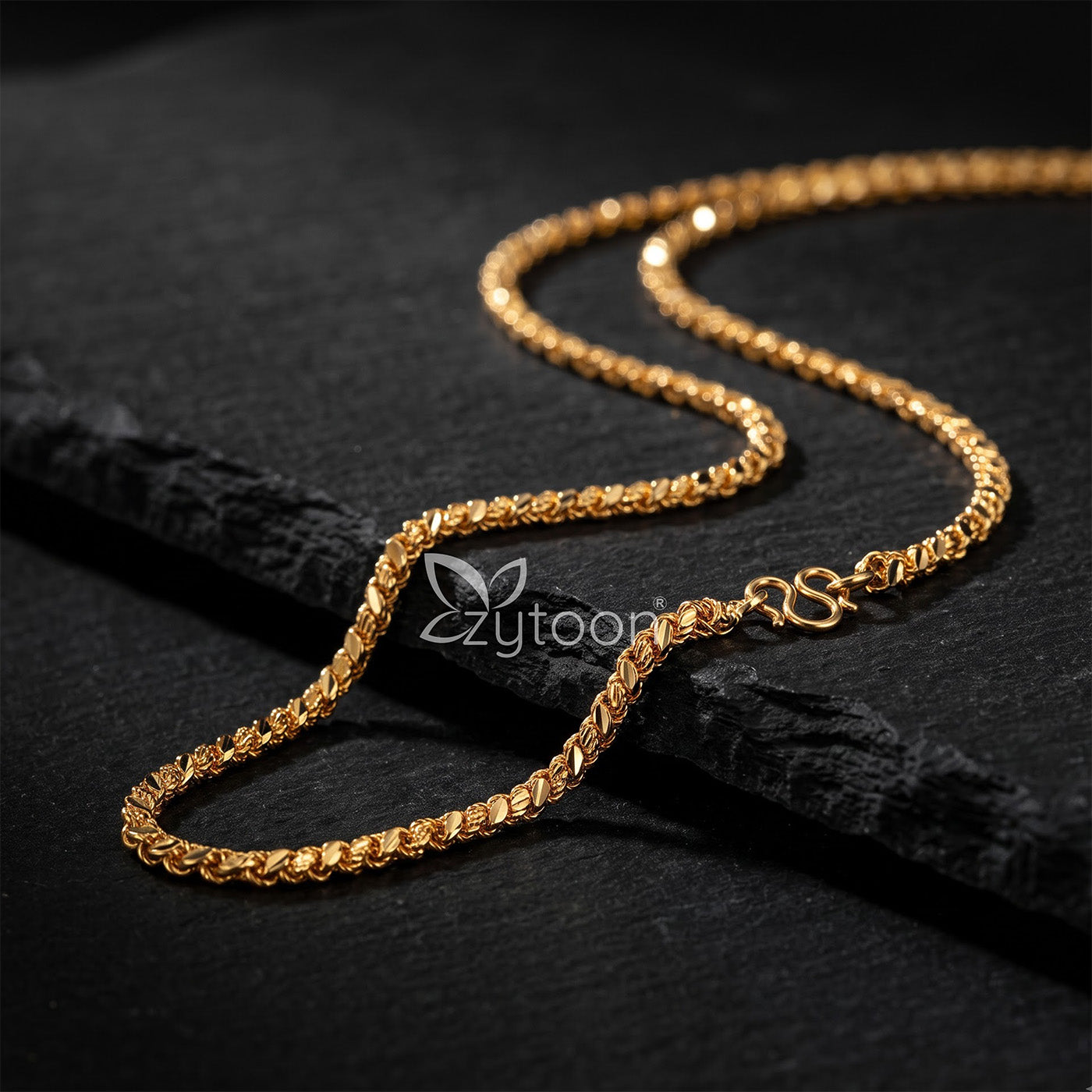 One Gram Micro Gold Plated 24inches Chain Design for Women and Girls | Modern Cut | 8 Pidi (Copy)