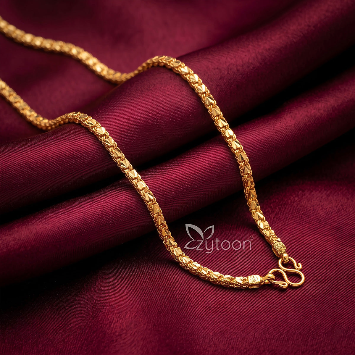 One Gram Micro Gold Plated 24inches Chain Design for Women and Girls | Heart  Cut | 8 Pidi