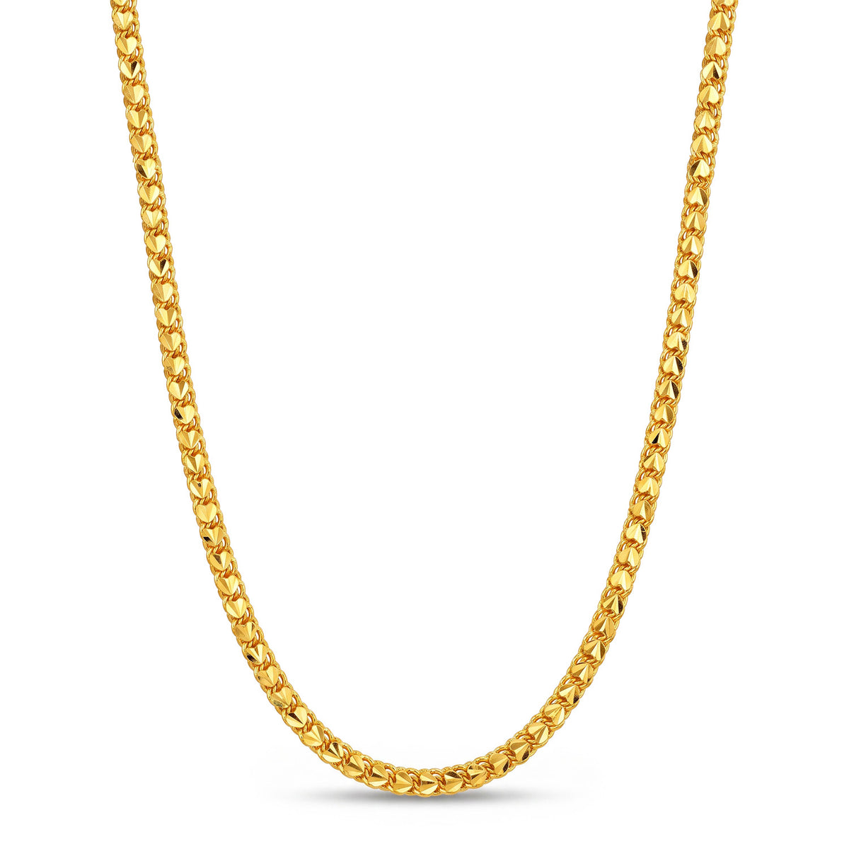 One Gram Micro Gold Plated 24inches Chain Design for Women and Girls | Heart  Cut | 8 Pidi