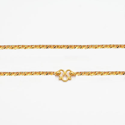 One Gram Micro Gold Plated 24inches Chain Design for Women and Girls | Modern Cut | 8 Pidi (Copy)