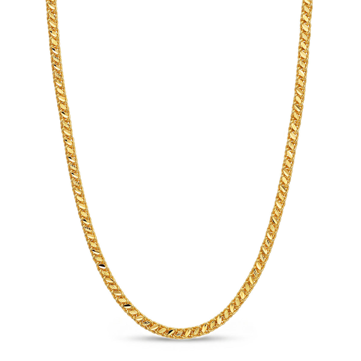 One Gram Micro Gold Plated 24inches Chain Design for Women and Girls | Modern Cut | 8 Pidi (Copy)