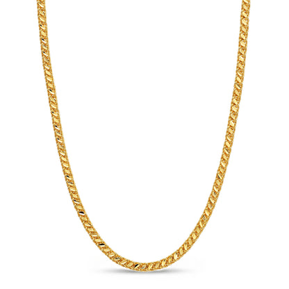 One Gram Micro Gold Plated 24inches Chain Design for Women and Girls | Modern Cut | 8 Pidi (Copy)