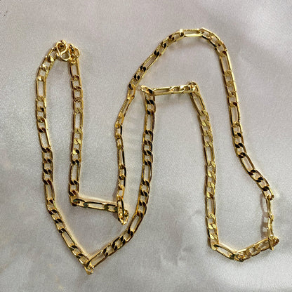 Elegant micro gold-plated Figaro chain – one gram lightweight chain for daily wear and traditional outfits