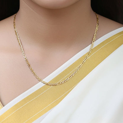 one gram gold plated figaro chain