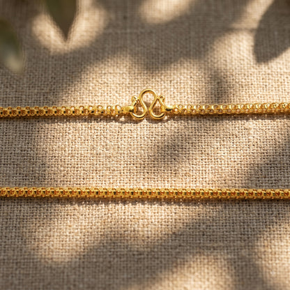 One Gram Micro Gold Plated 24inches Chain Design for Women and Girls | 8 Pidi