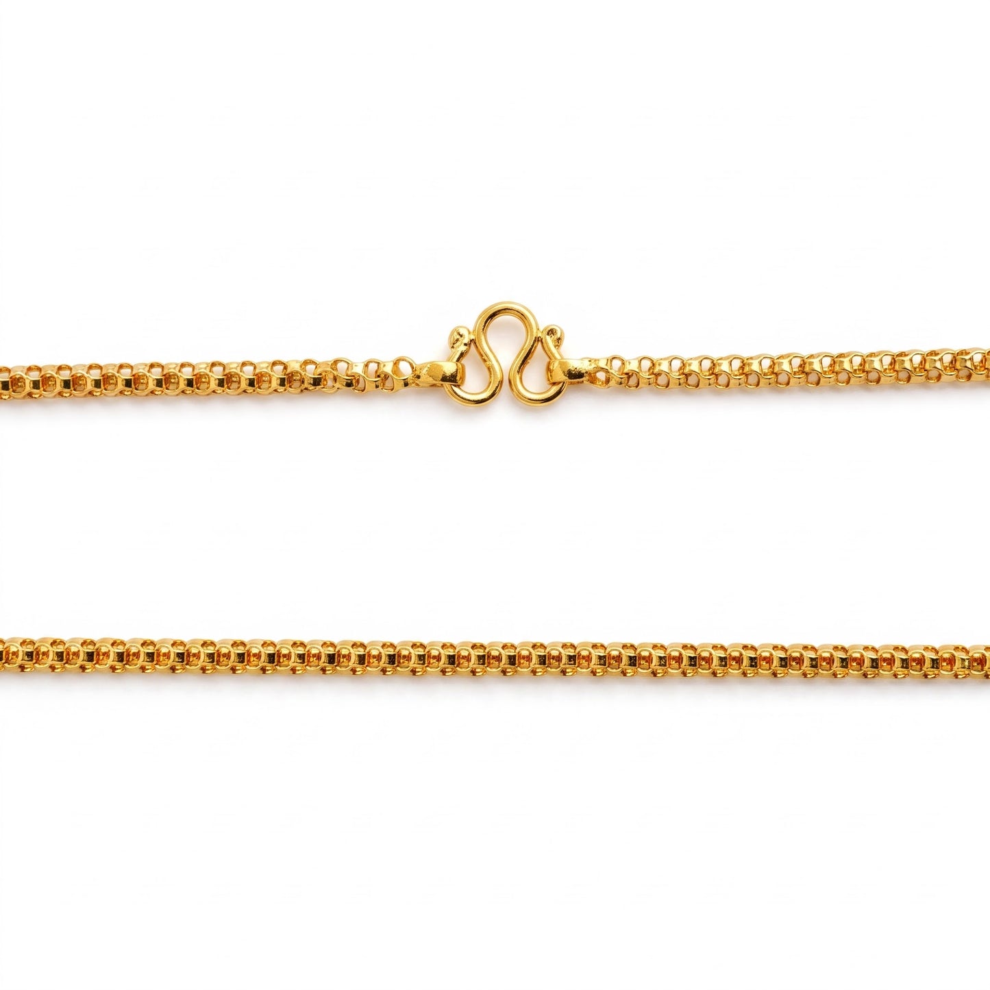 One Gram Micro Gold Plated 24inches Chain Design for Women and Girls | 8 Pidi