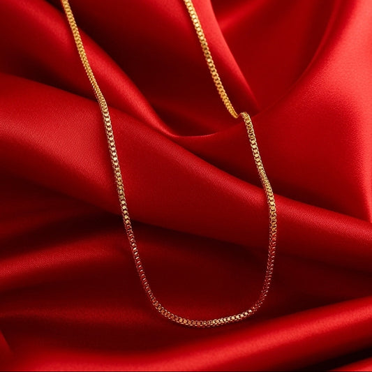 Micro gold-plated chain necklace – elegant and durable unisex jewelry for men and women