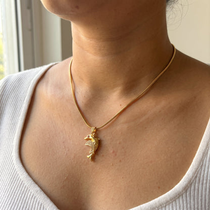 18K Premium Gold Plated Dolphin Pendant Necklace | Anti Tarnish | Skin-Friendly