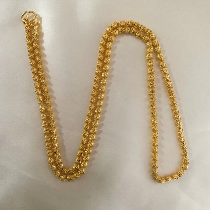 One gram micro gold-plated 24-inch chain with traditional design – elegant jewelry for women and girls