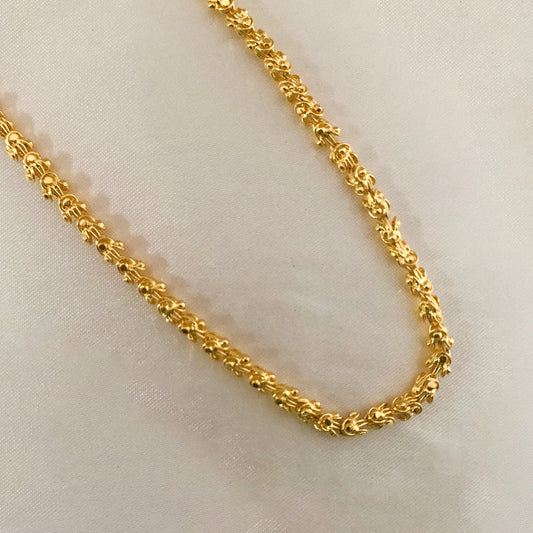 Traditional 24-inch micro gold-plated chain – lightweight one gram jewelry for festive and daily wear