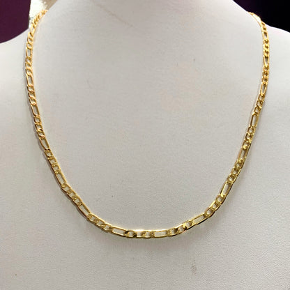 Unisex Figaro chain in one gram micro gold plating – timeless and stylish accessory for everyday use