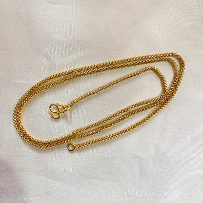 One Gram Micro Gold Plated 24inches Chain Design for Women and Girls | 8 Pidi