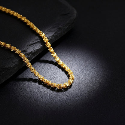 micro gold-plated 24-inch chain with traditional design - lightweight one gram jewelry for festive and daily wear