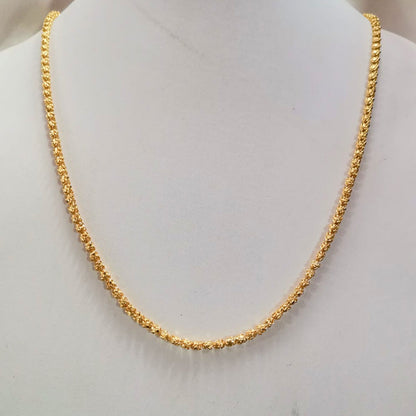 Women’s and girls’ 24-inch one gram micro gold chain – classic Indian design perfect for ethnic outfits