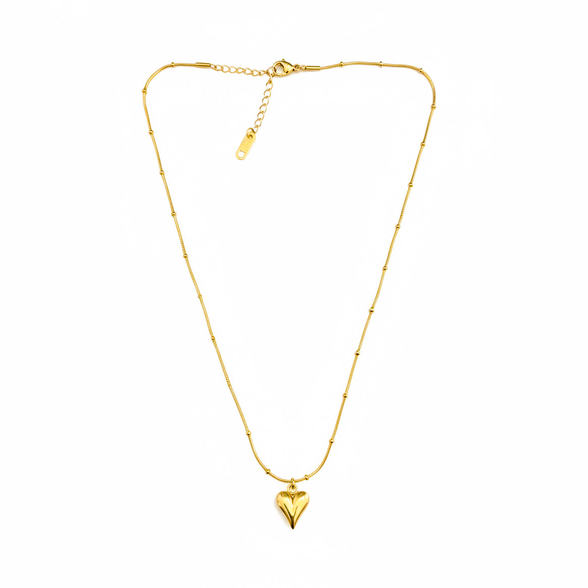 18K Gold Plated Heart Pendant Necklace – Minimal & Anti-Tarnish