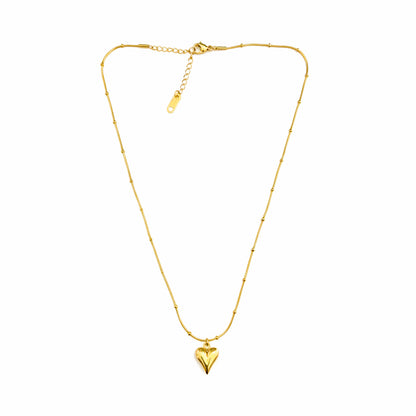 18K Gold Plated Heart Pendant Necklace – Minimal & Anti-Tarnish
