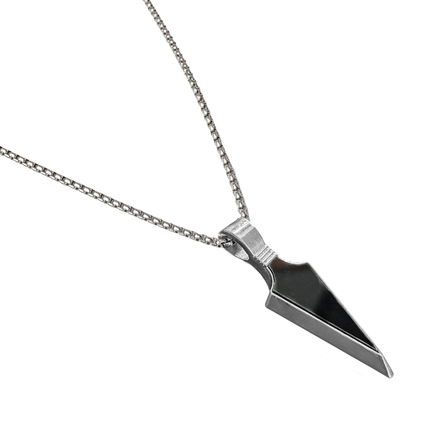 Black Arrowhead Pendant Necklace for Men – Stainless Steel Chain