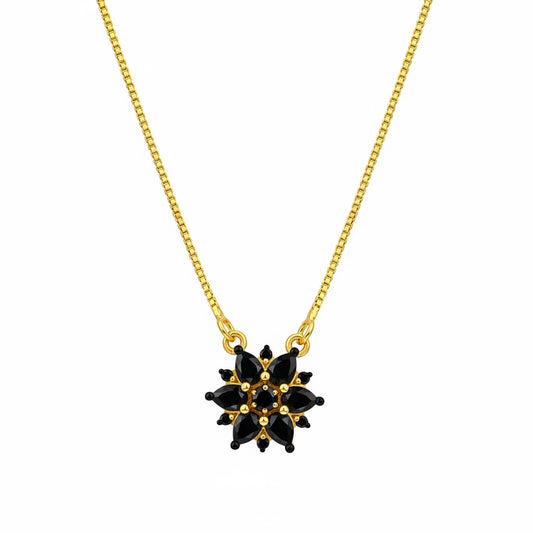 Elegant Pink Floral Pendant Necklace for Women and Girls | 22K Gold Plated